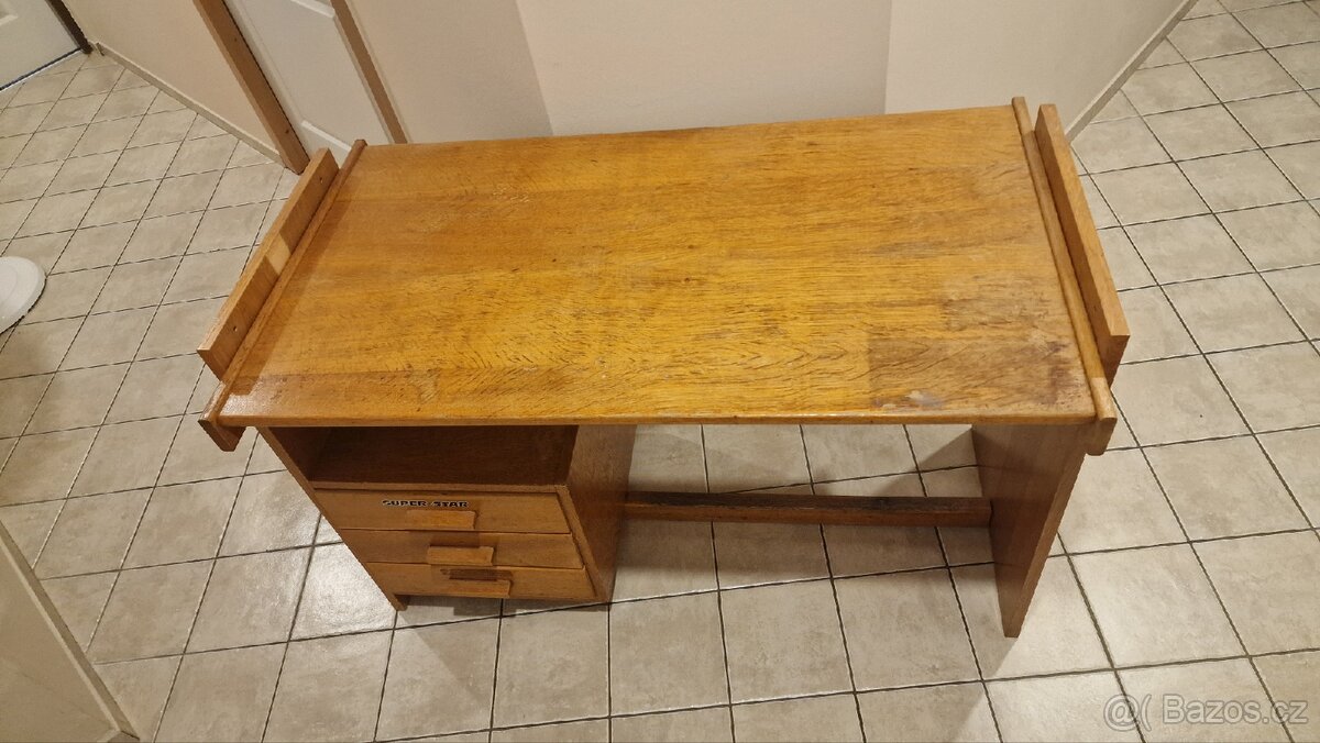Psací stůl z masivu tvrdé dřevo - 2