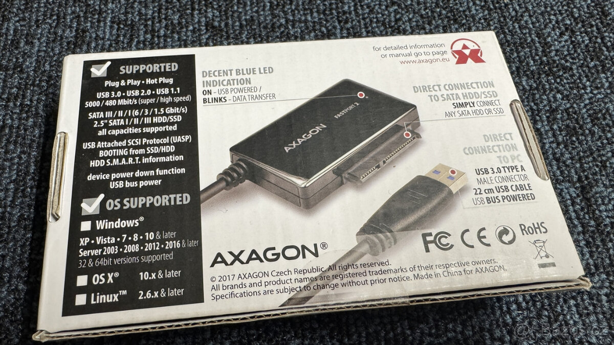 AXAGON adaptér USB -> SATA pro 2.5" disky - 2