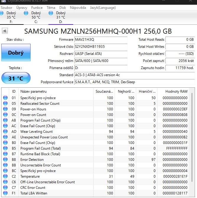 SSD Samsung M.2 256GB - 2