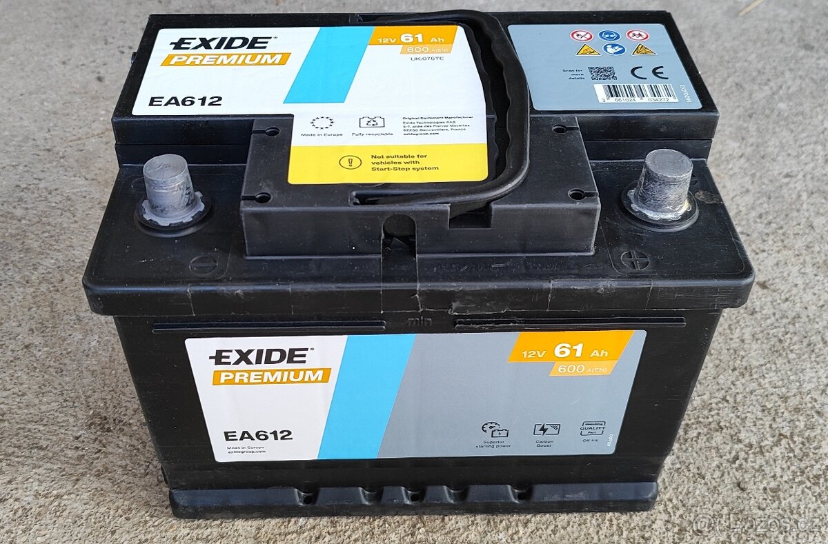 Autobaterie Exide 61Ah - 2