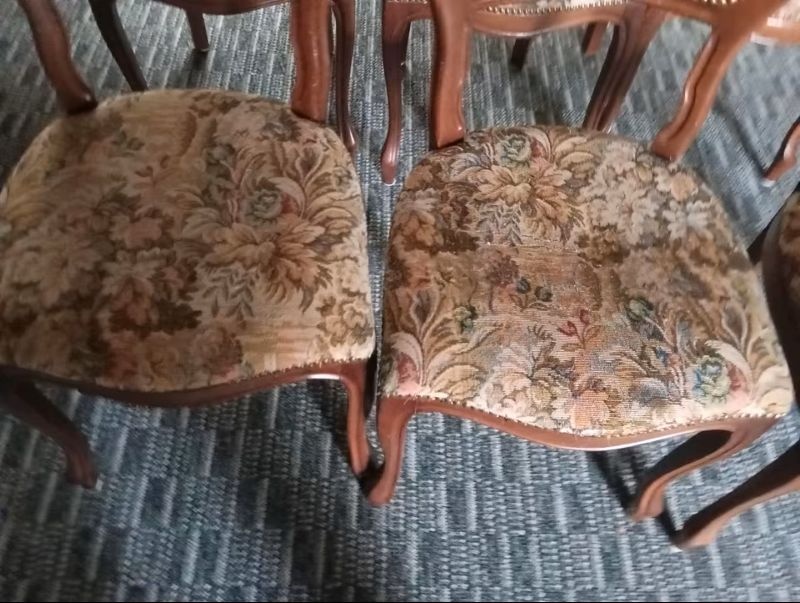 Židle jídelní masivní 5 ks - zámecký styl - 2