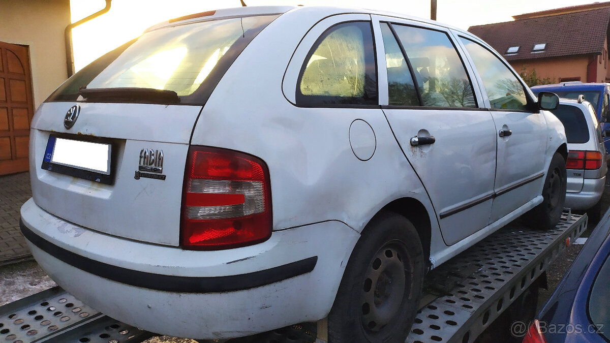 ŠKODA Fabia I 1.4 TDI 55 kW combi DÍLY facelift BÍLÁ - 2