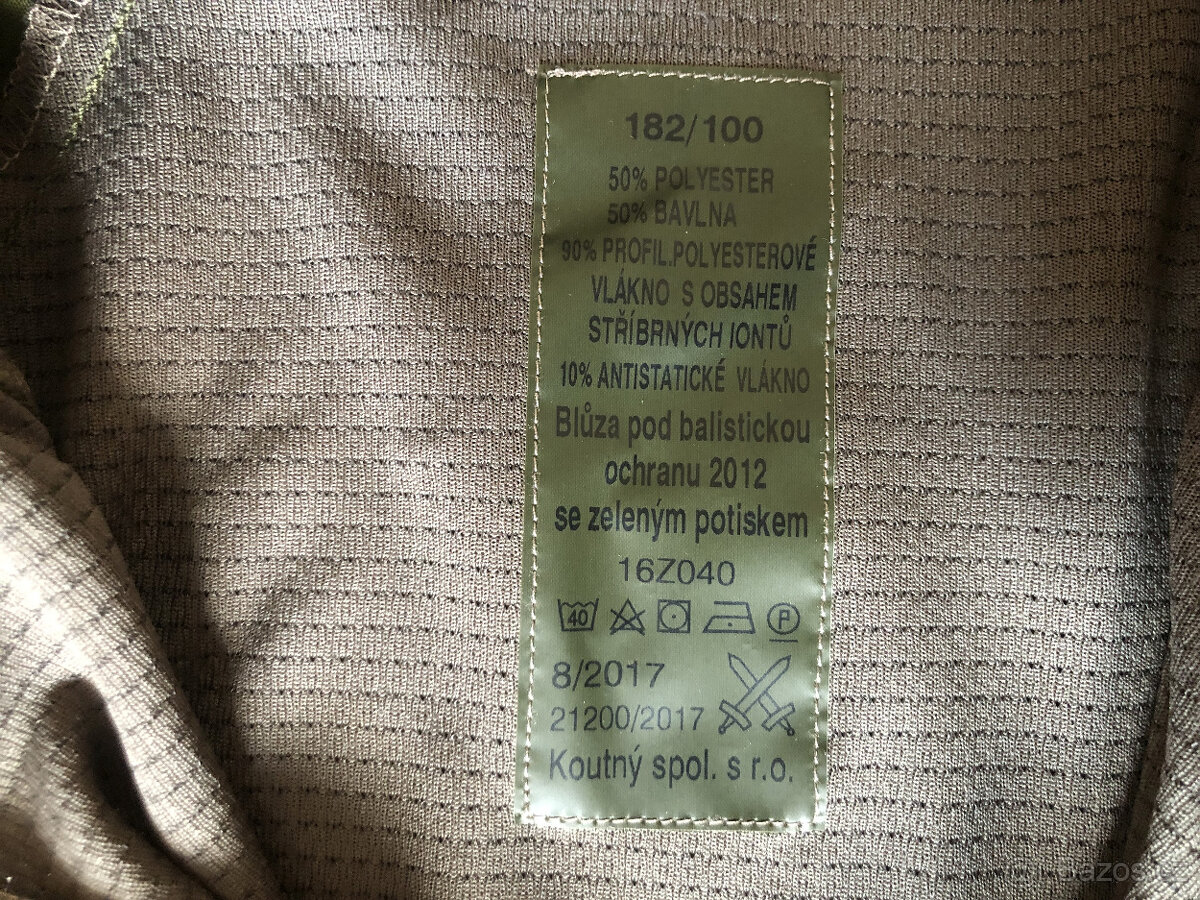 Vojenská blůza pod balistickou ochranu 2012 zelená - 2