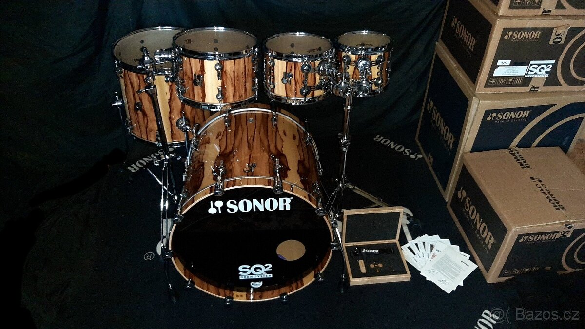 Prodám nové bicí Sonor SQ2- African Marble - 2