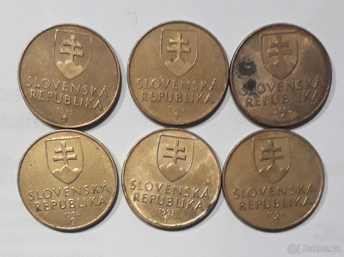 1 koruna Slovenská 1993, 1994 a 2005 - 2