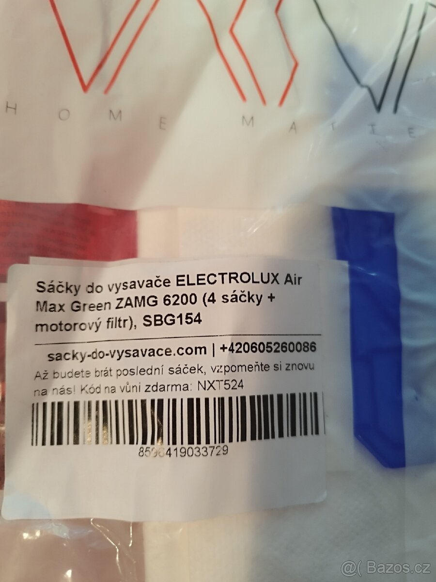 Sáčky do vysavače Electrolux Air Max Green ZAMG 6200 4 kusy - 2