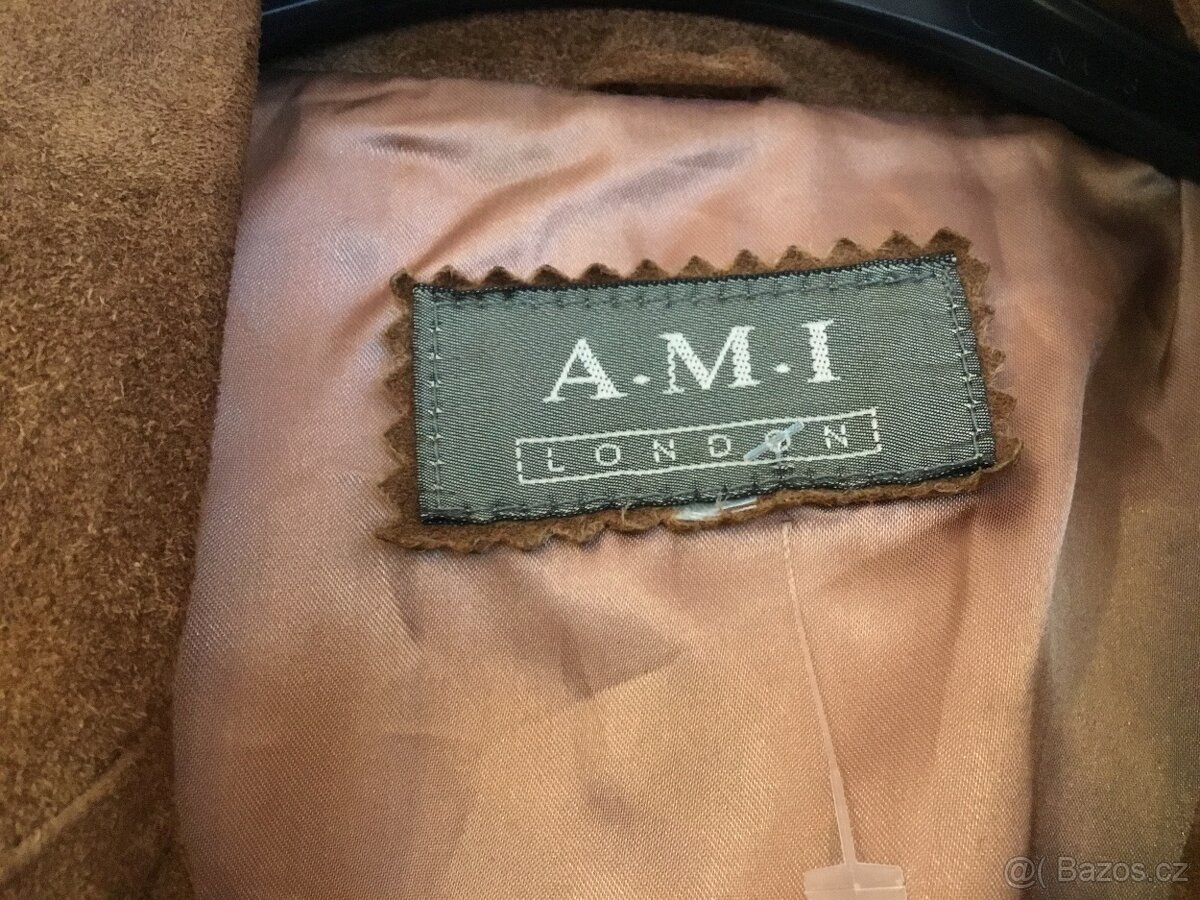 Bunda Ami / England/ 100% kůže /semiš - 2
