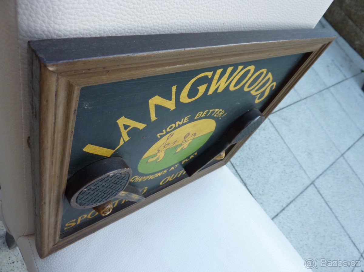 Dřevěná cedule /tenis/ Langwoods - 2