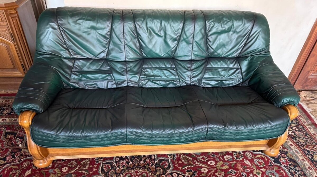 Rustikální kožená sedačka,6086 - 2