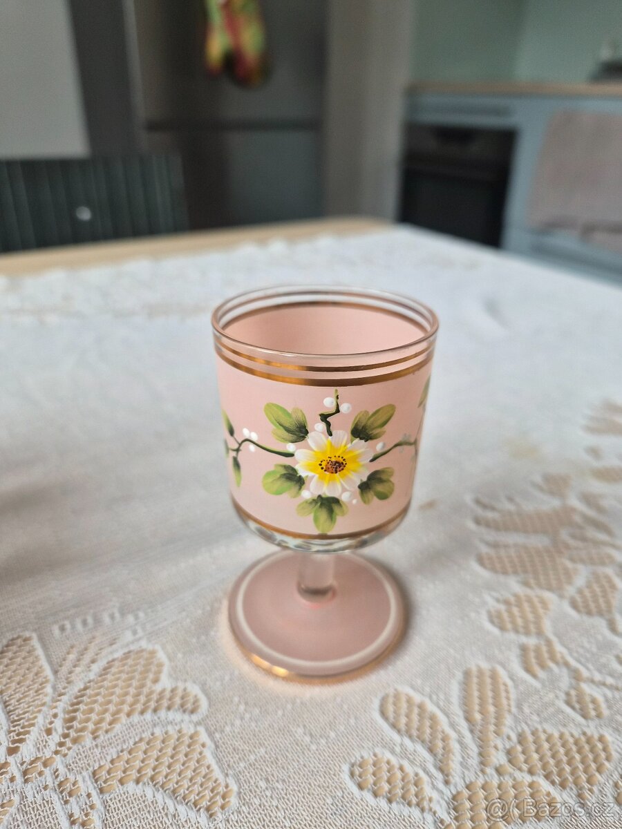 Skleničky, panákovky, ručně malované 6ks - 2