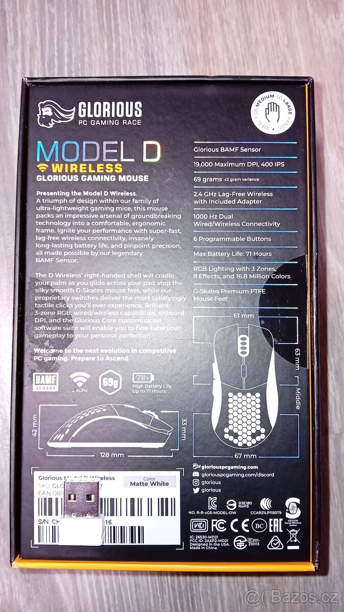 Herní bezdrátová myš Glorious Model D - 2