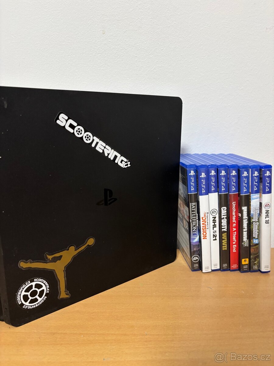 Ps4 slim 500gb 2x ovladač+8 her - 2