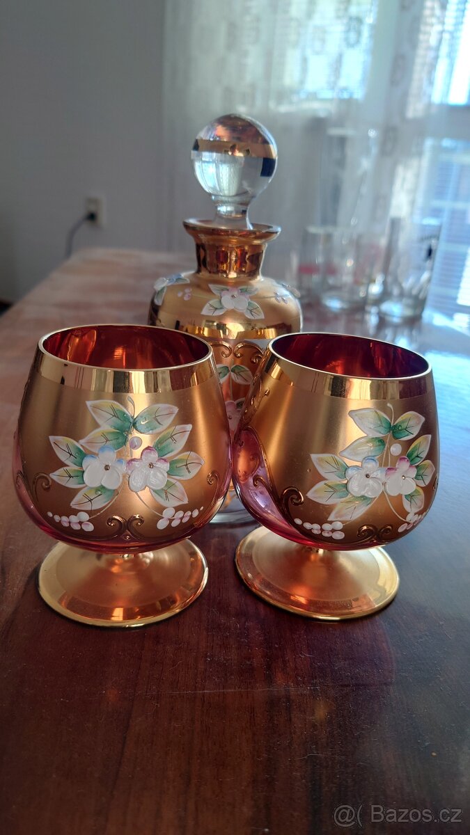 Sadu sklenice zlacené - 2