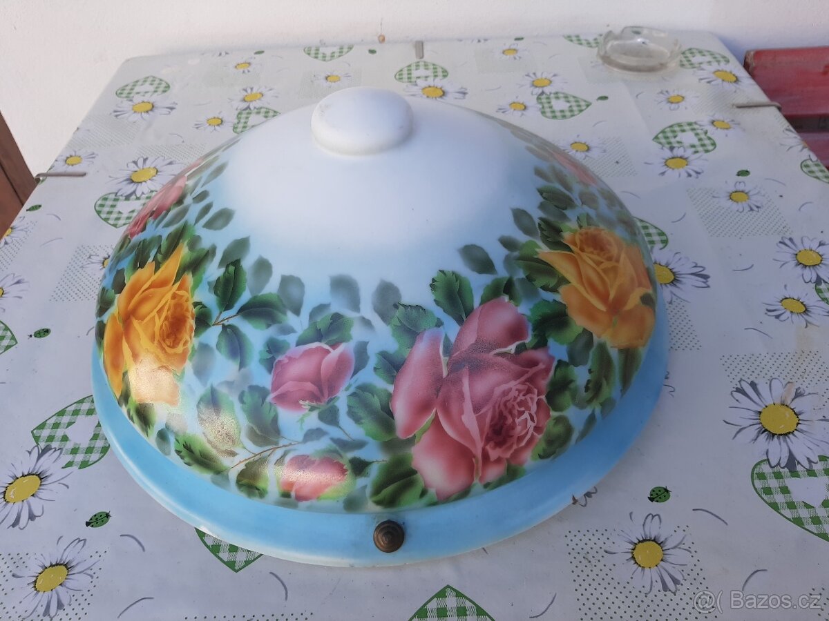 Secesní malovaný lustr - 2