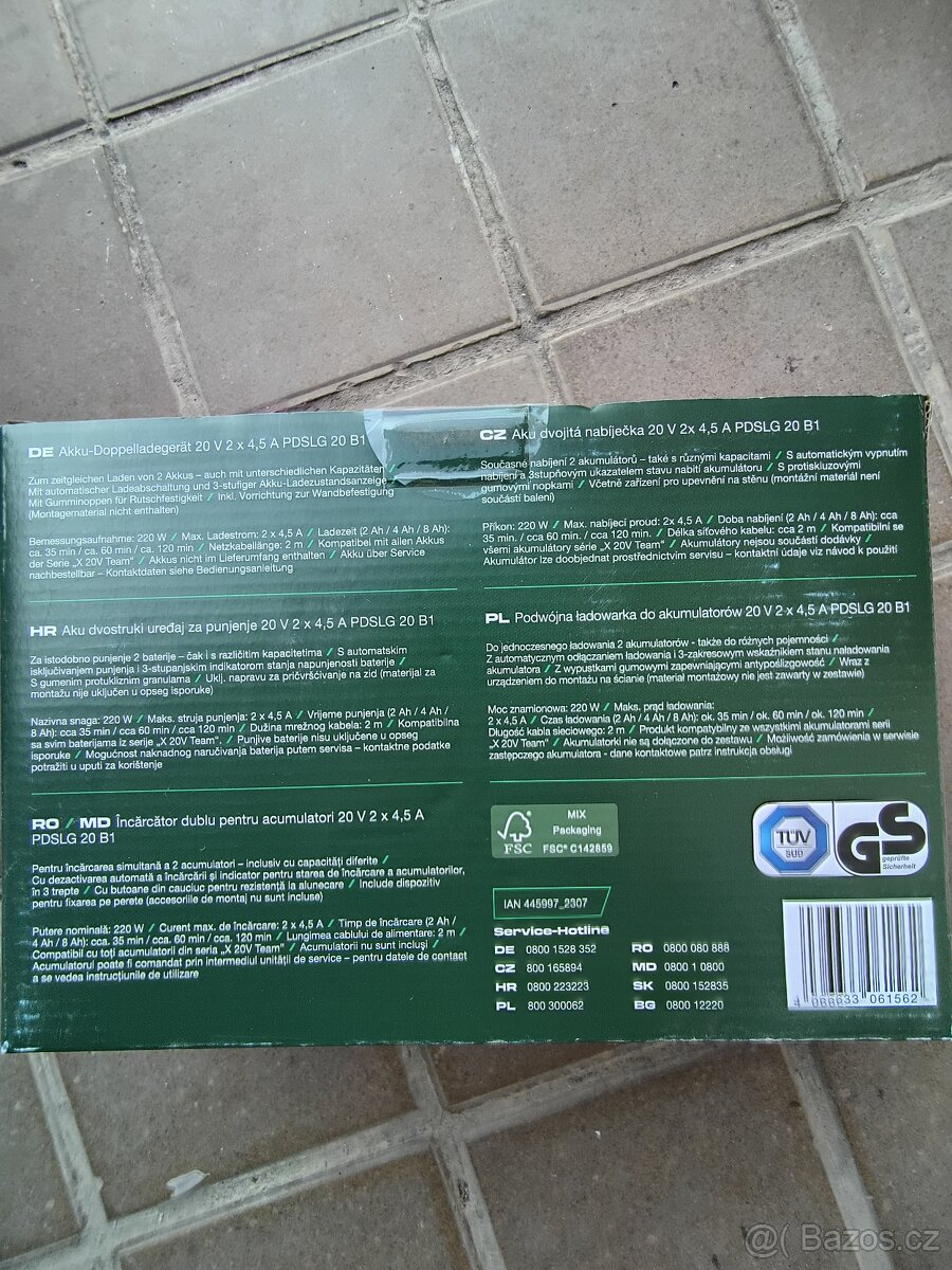 Parkside dvojitá nabíječka - 2