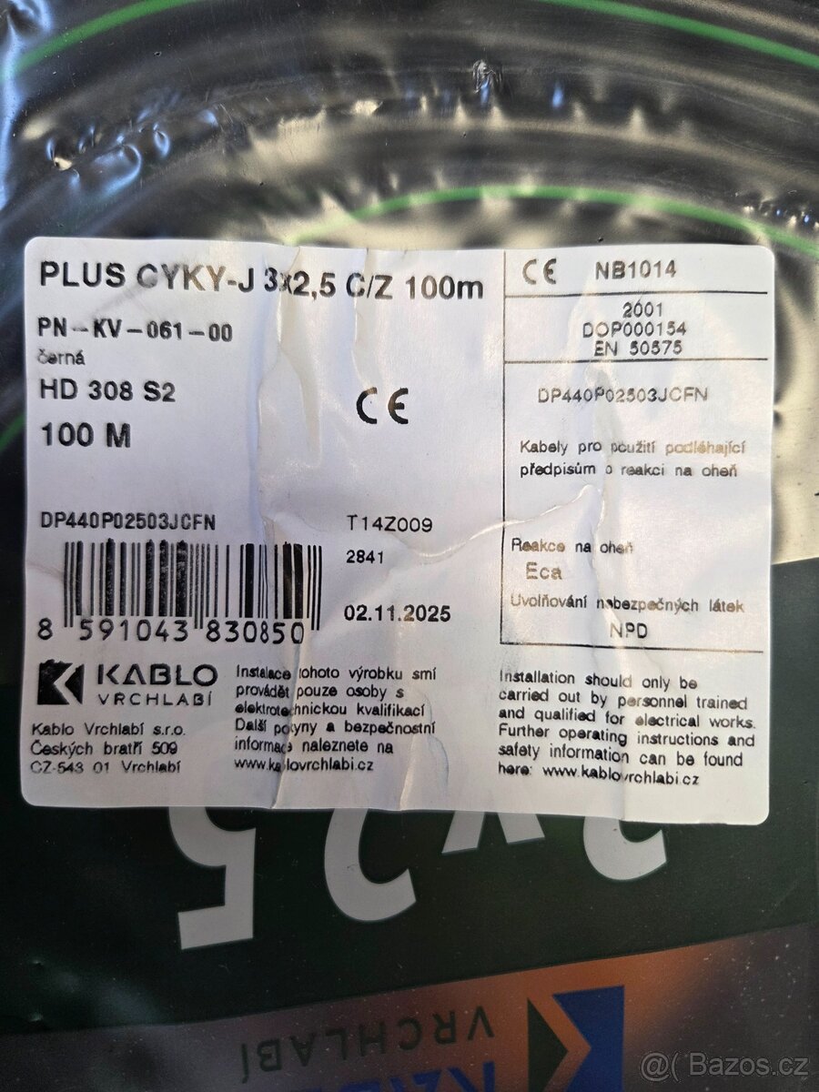 Kabel cyky J 3x2,5 - 2