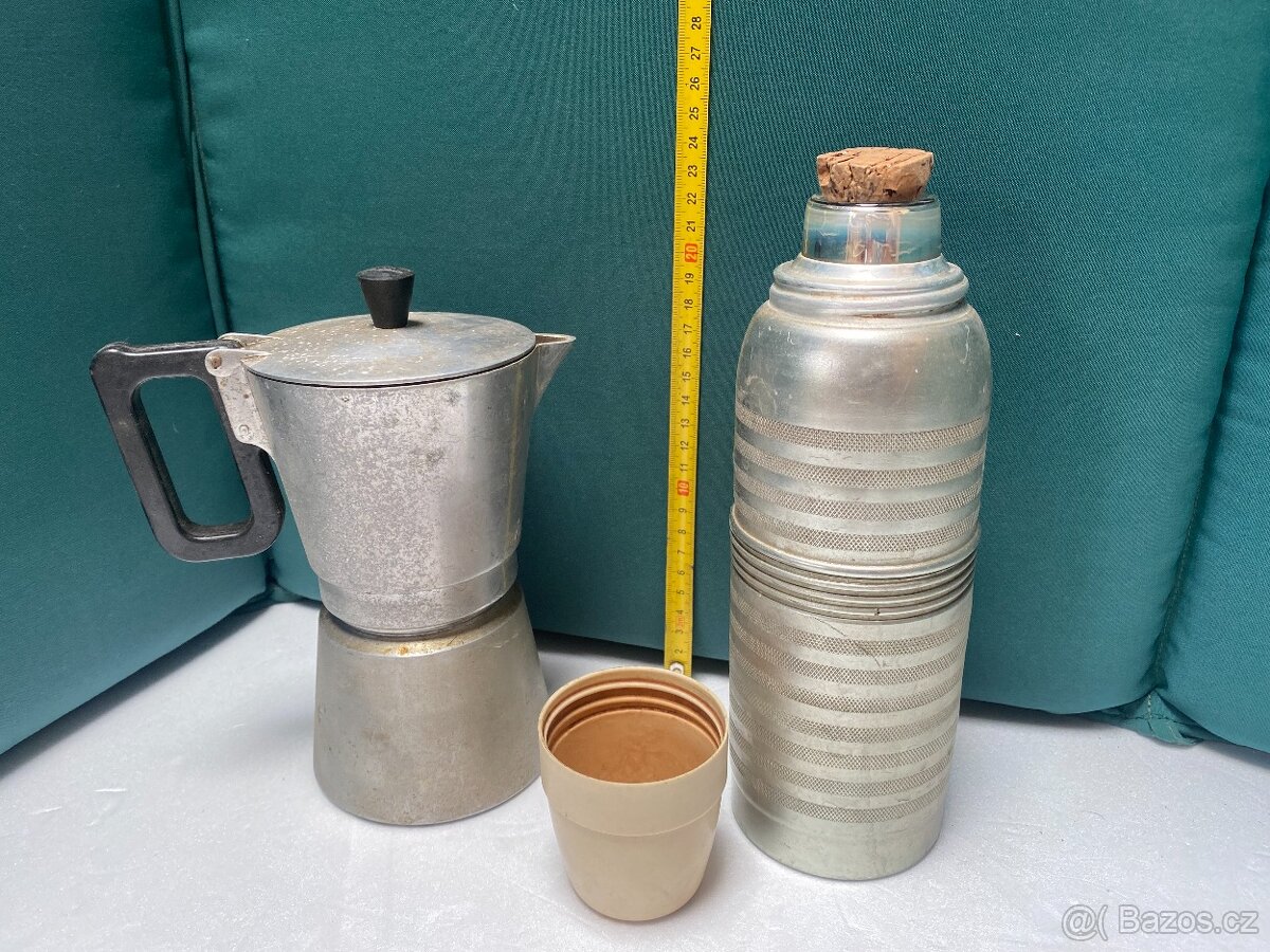 Retro moka konvička + termoska - 2