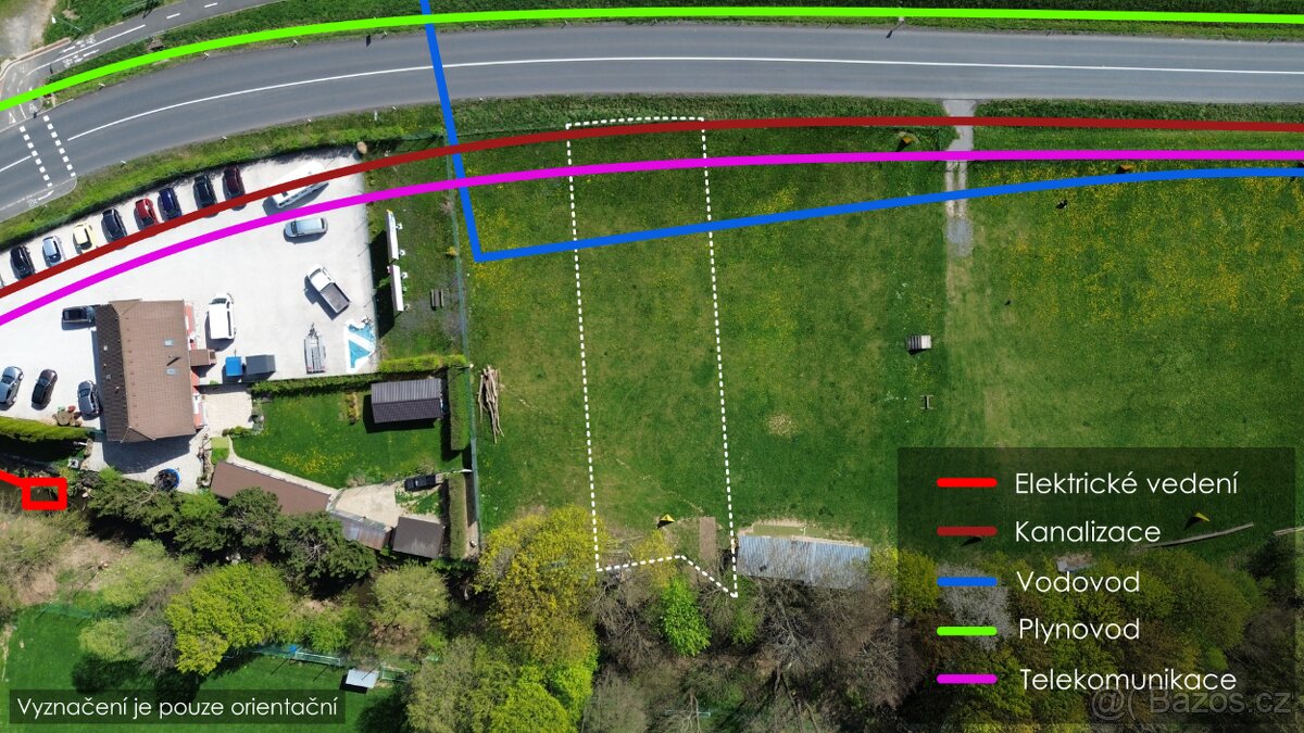 Stavebního pozemek 893 m² Hřivínův Újezd - 2