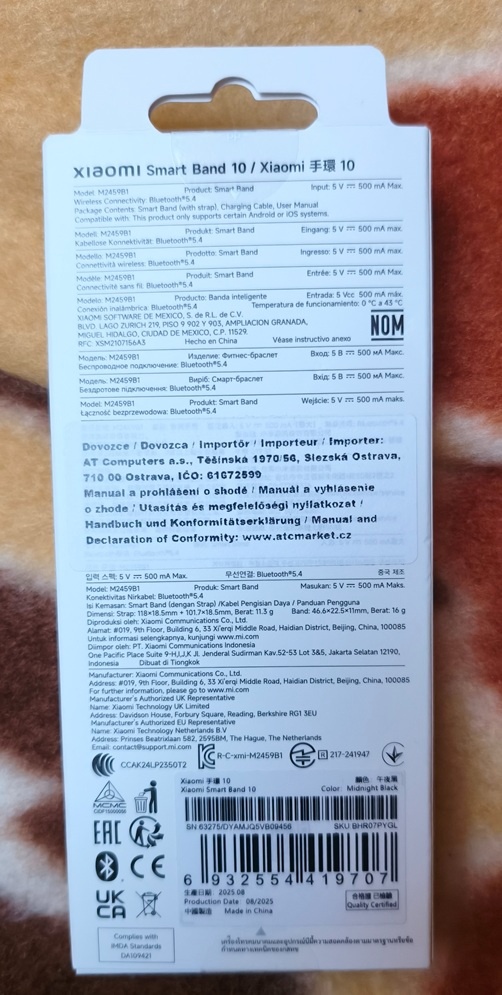 Xiaomi smart band 10 černé - nerozbaleno - 2