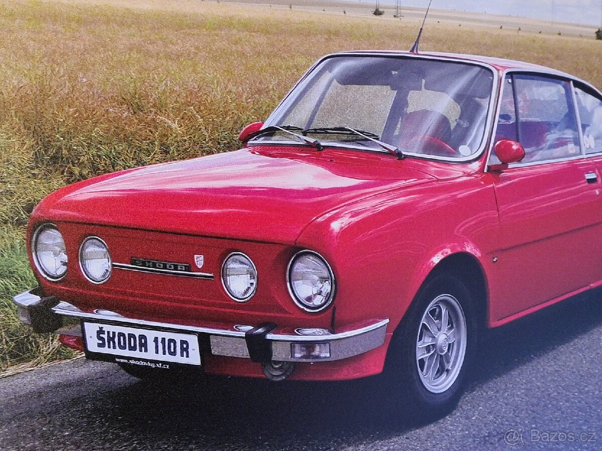 Plechová cedule velká retro 40x30 ŠKODA R 110 - 2