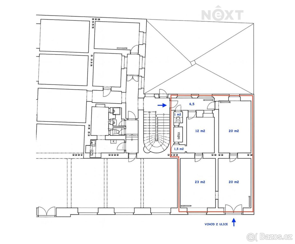 Pronájem komerční Obchodní prostory, 84㎡ - 2