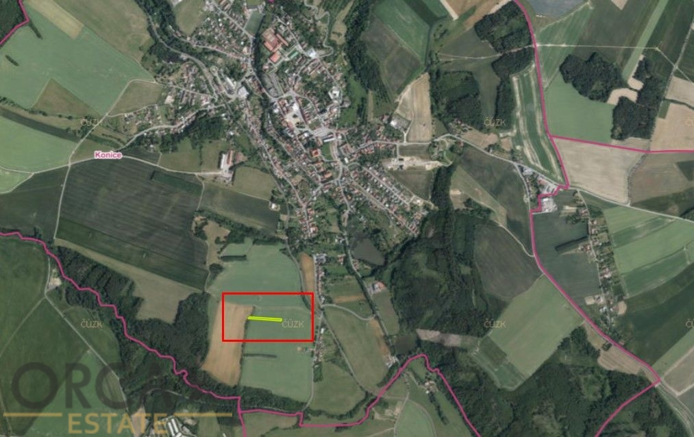 Prodej 1740 m2 orné půdy v k.ú. Konice - 2