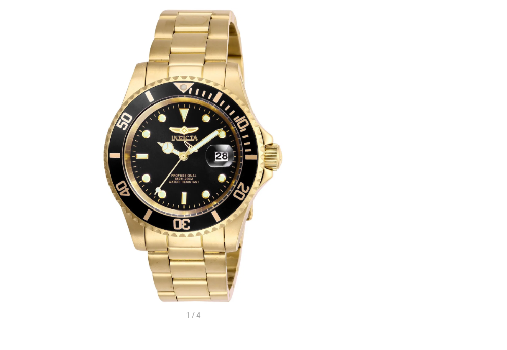 Invicta Pro Diver 200M zlatá barva - 2