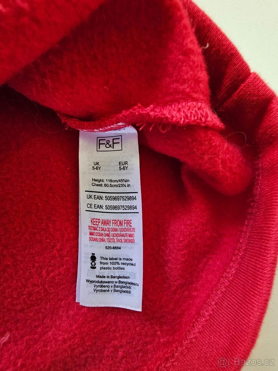 Vánoční šaty vel. 116 cm - 2