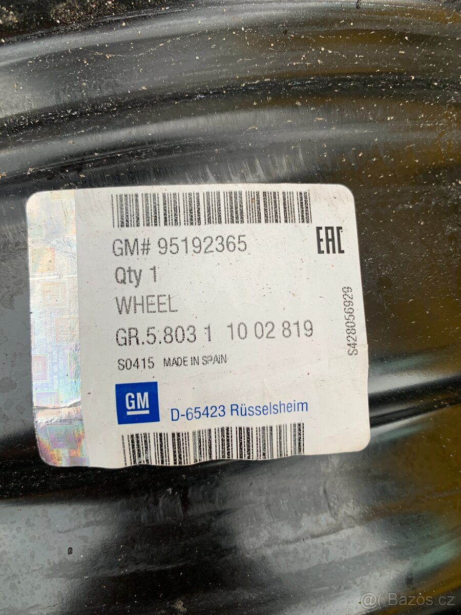 Originál plechová sada Opel Corsa nová TMPS - 2