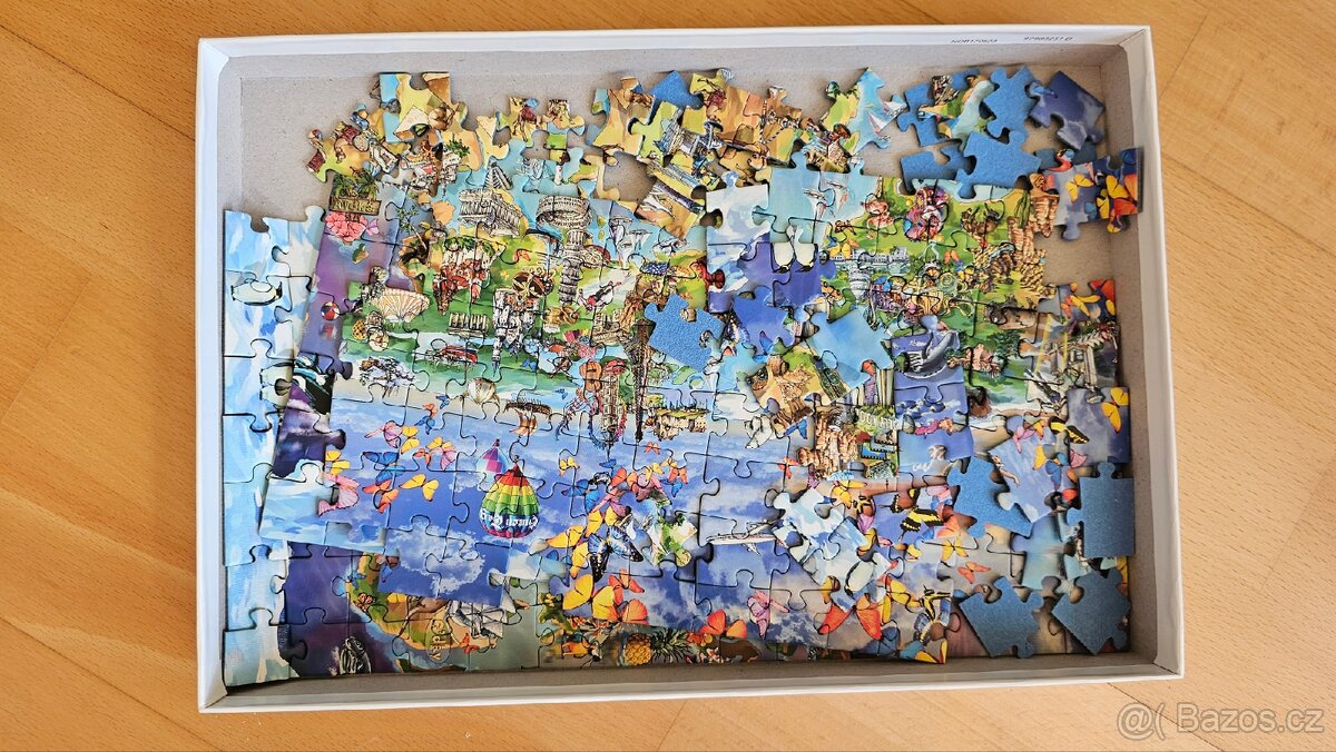 Dino puzzle mapa světa - 2