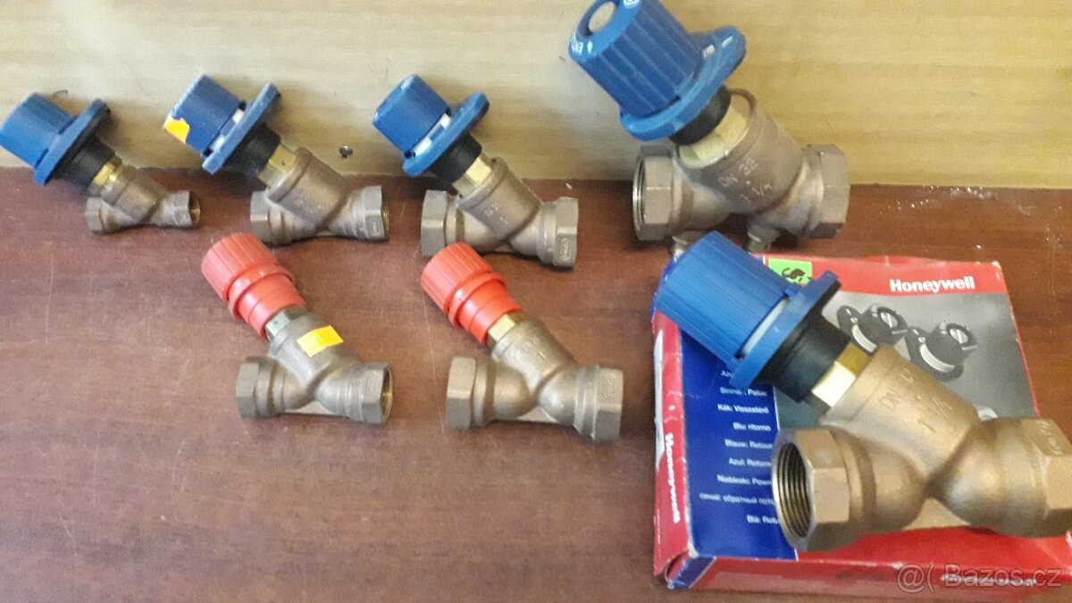 ventily ÚK vyvažovacie (regulačné) zn. Oventrop a Honeywell - 2