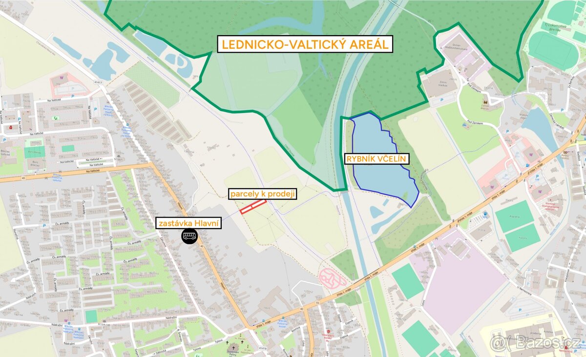 Pozemek, bydlení, prodej, Poštorná, Břeclav - 2