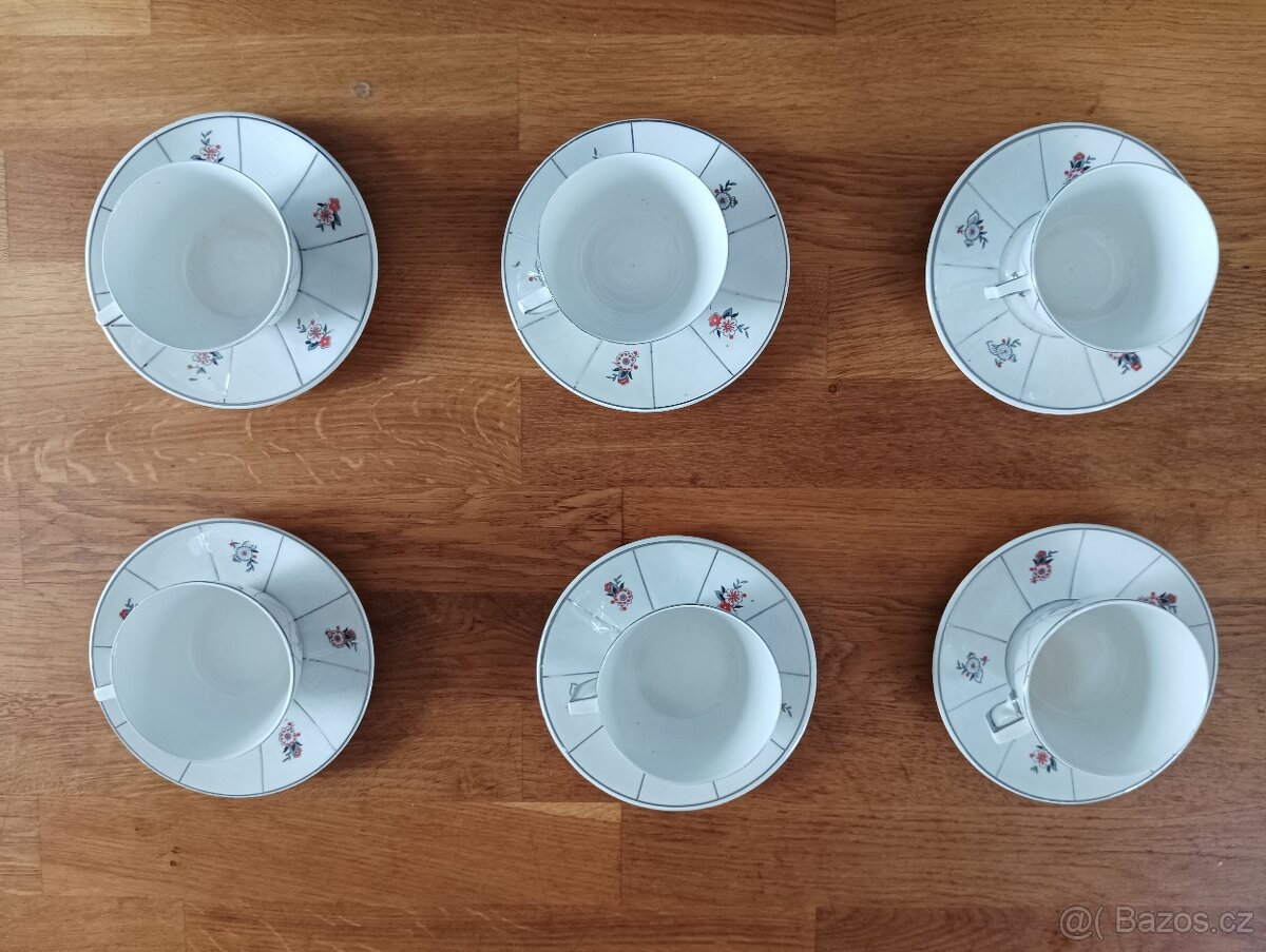 KUBISTICKÝ PORCELÁNOVÝ ČAJOVÝ ŠAPO SET CCP JM PORT DE LA CZE - 2