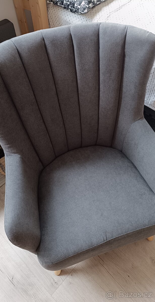 relaxační křeslo ušák Edgar šedá - 2
