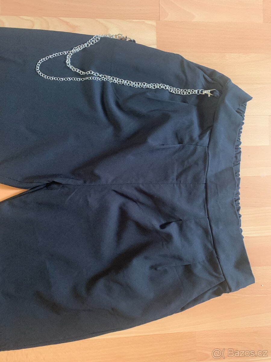 Plátěné kalhoty s řetízkem 46 - 2