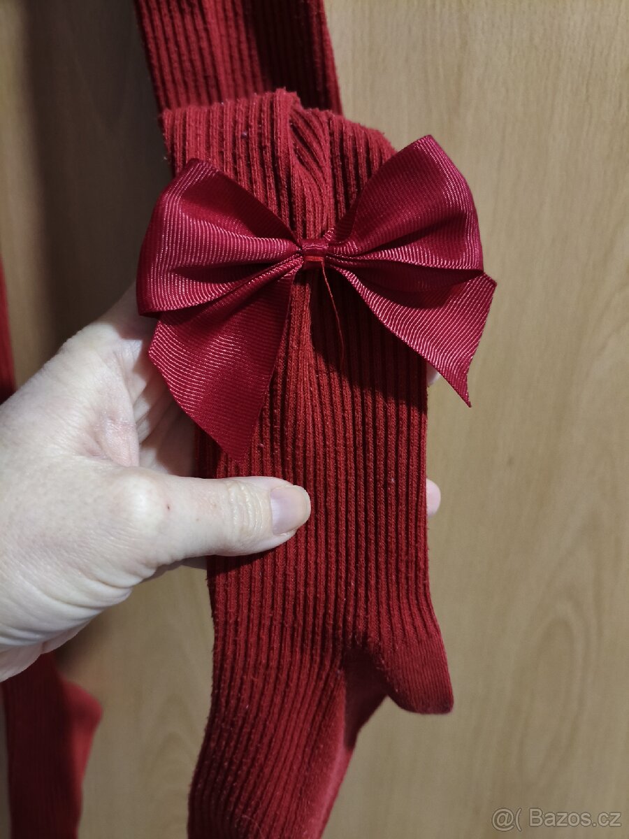 Punčocháče s mašlí 116-122 - 2