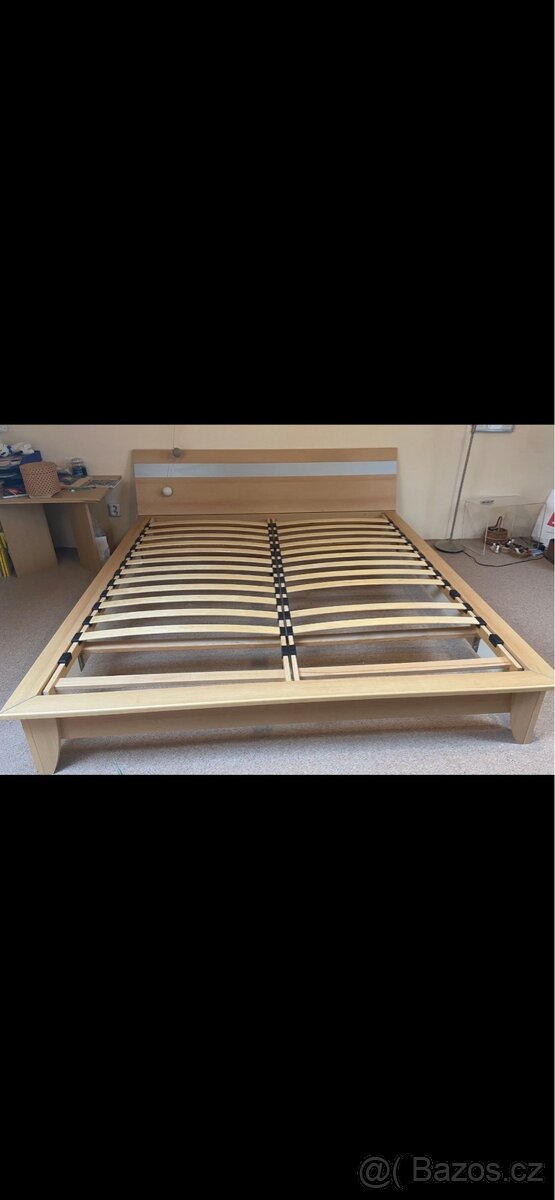 Manzelska postel vcetne lamel a matrace - 2