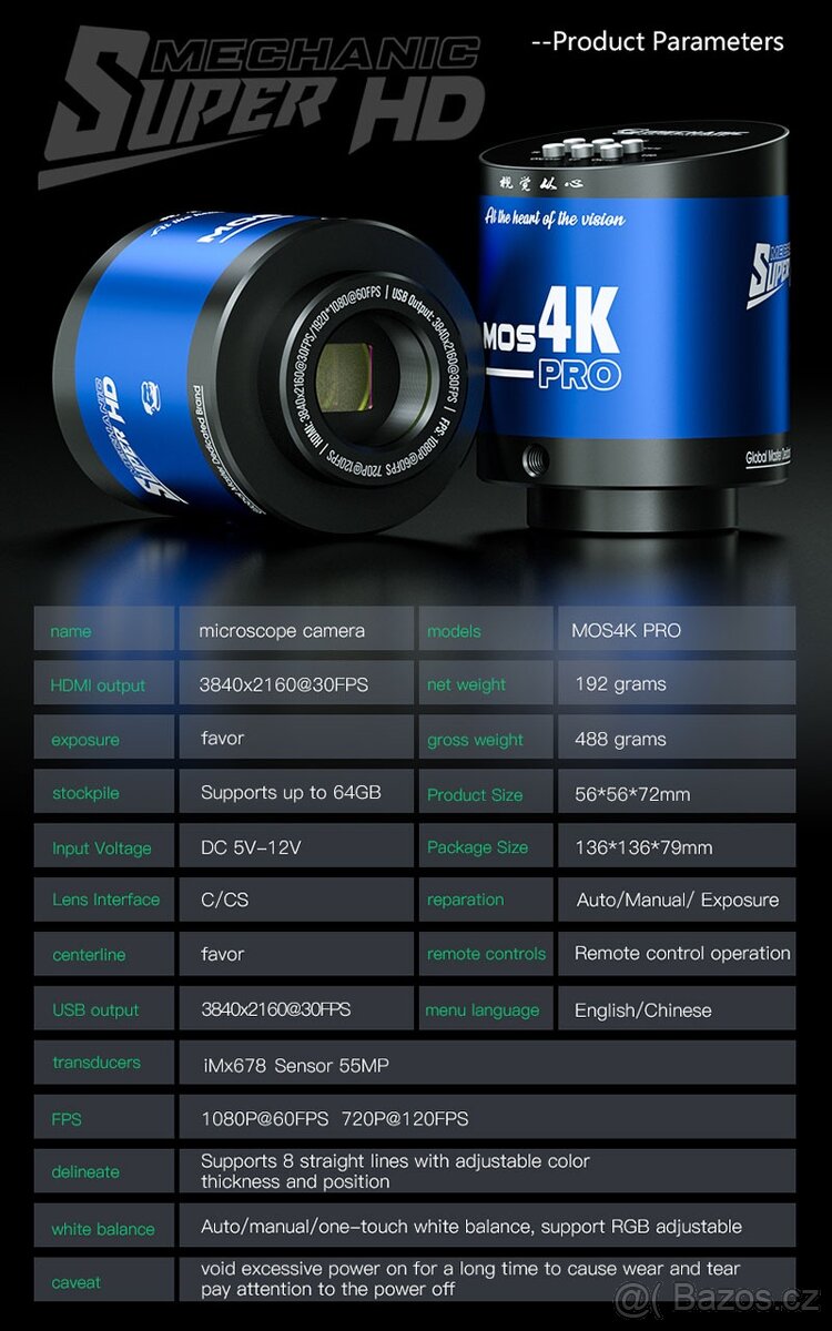 Mikroskopická kamera Mechanic MOS-4K Pro - 2