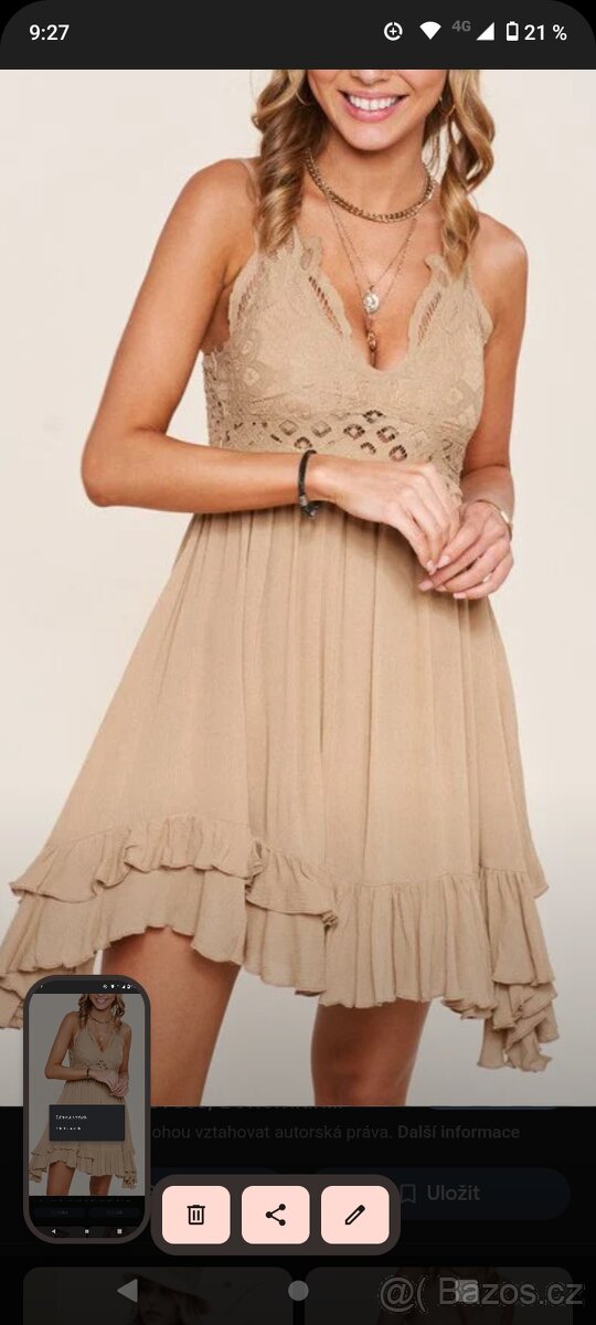 Letní hnědé šaty - 2