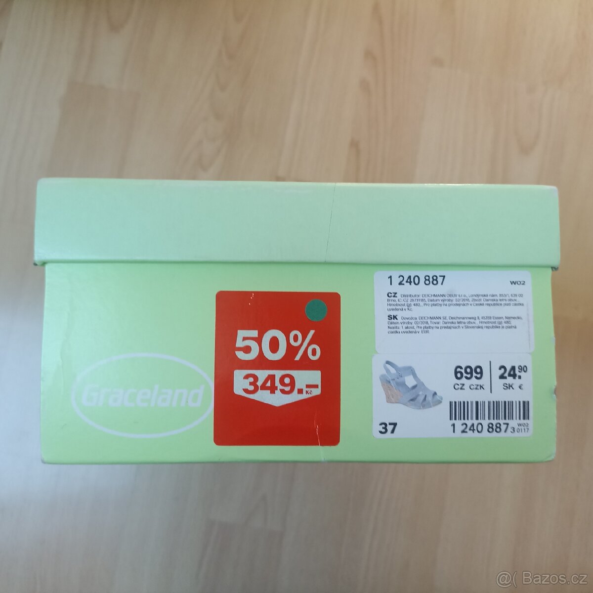 Letní střevíce na klínku vel.37 - 2