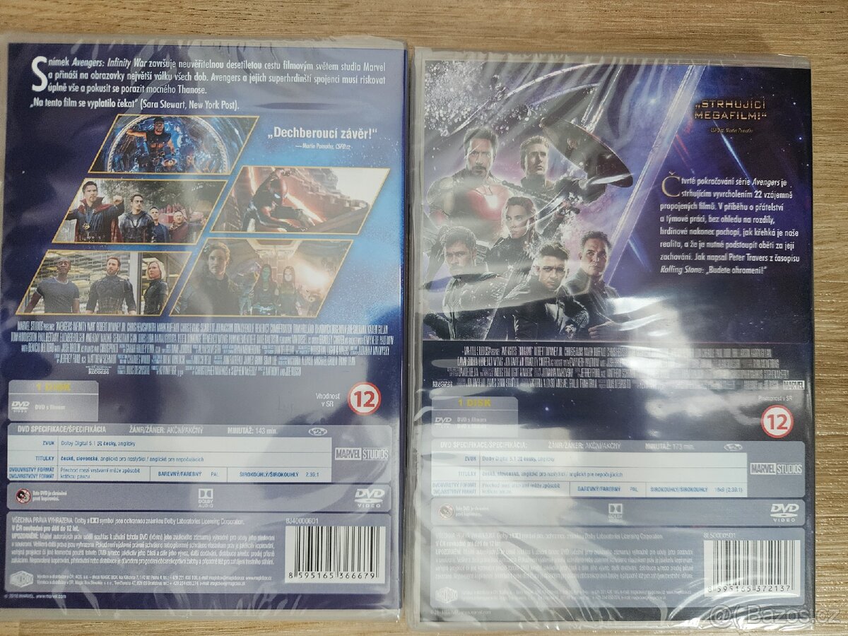 DVD avengers endgame infinity war - 2