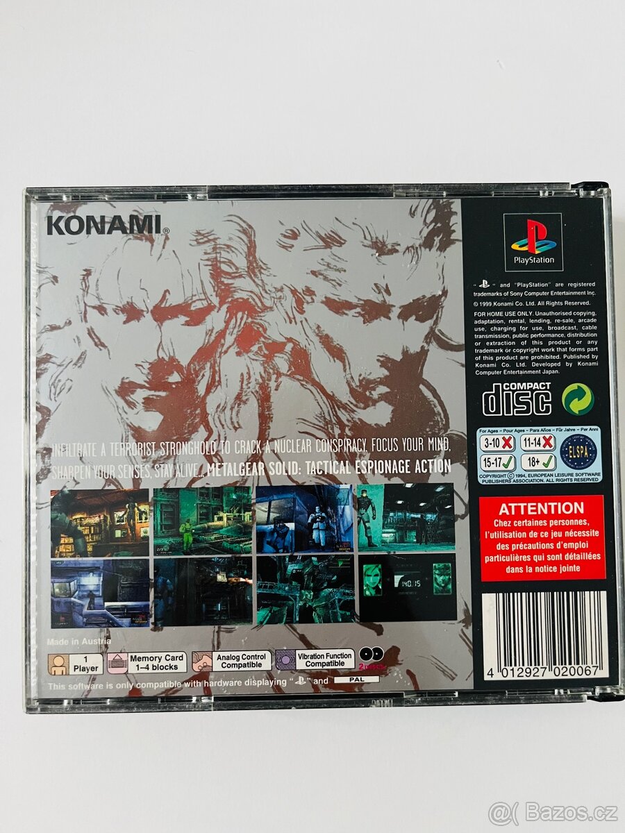 Metal Gear Solid PS1 PAL + Silent Hill - 2