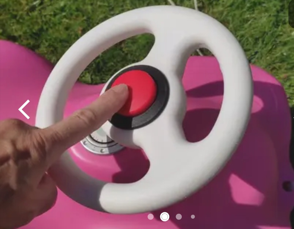 Plastové odrážedlo růžové auto - 2