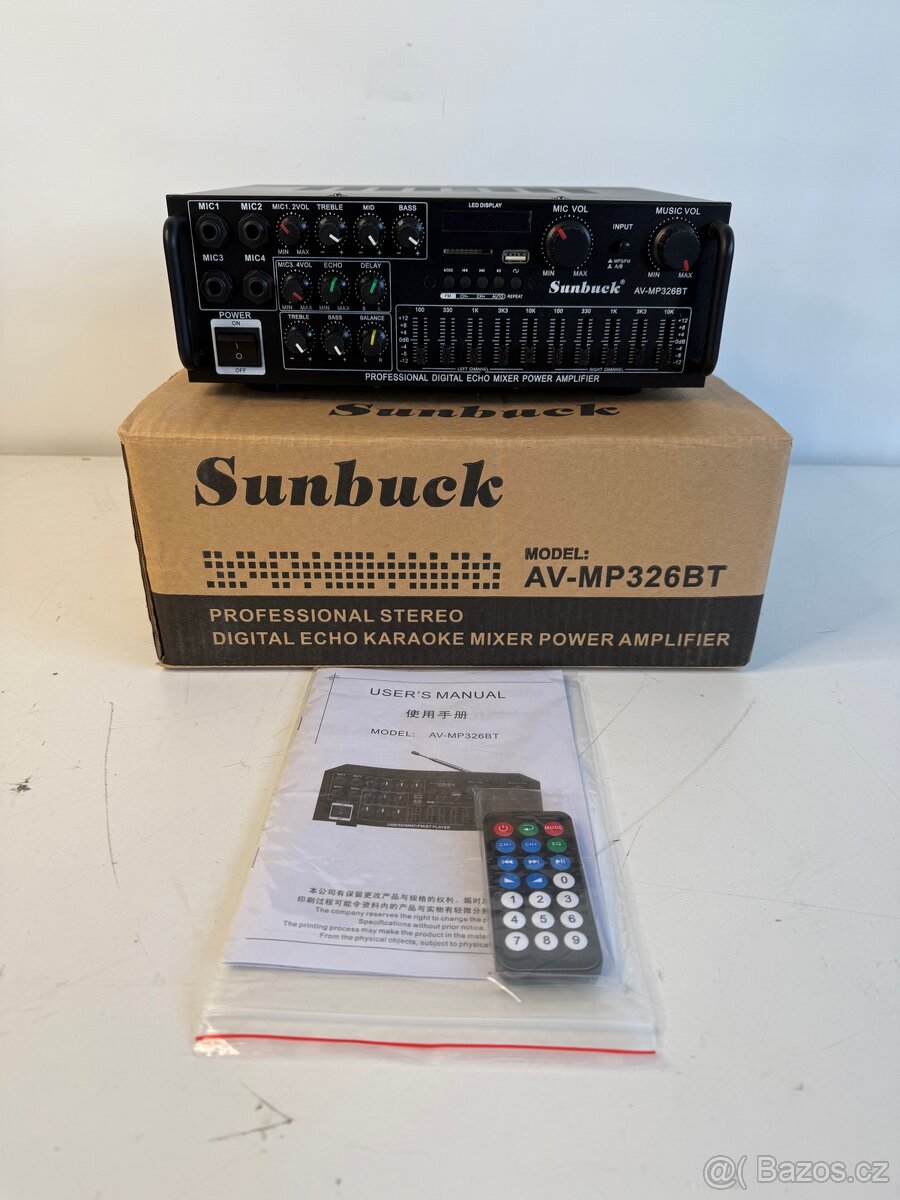 Zesilovač, rádio, bluetooth, přehrávač MP3 - 2