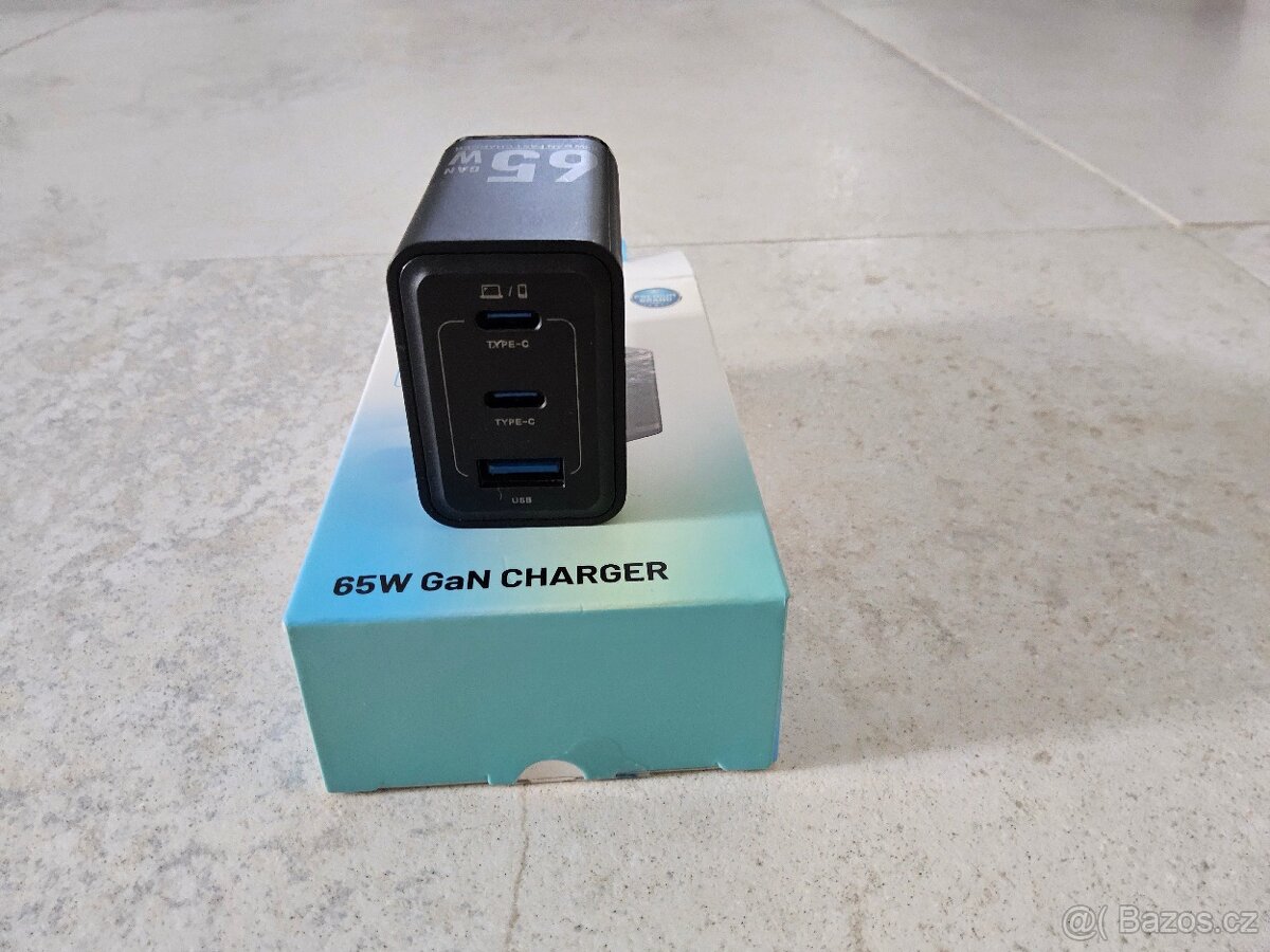 SÍŤOVÁ NABÍJEČKA VENTION 65W, GaN , 2x usb-c, 1x usb A - 2