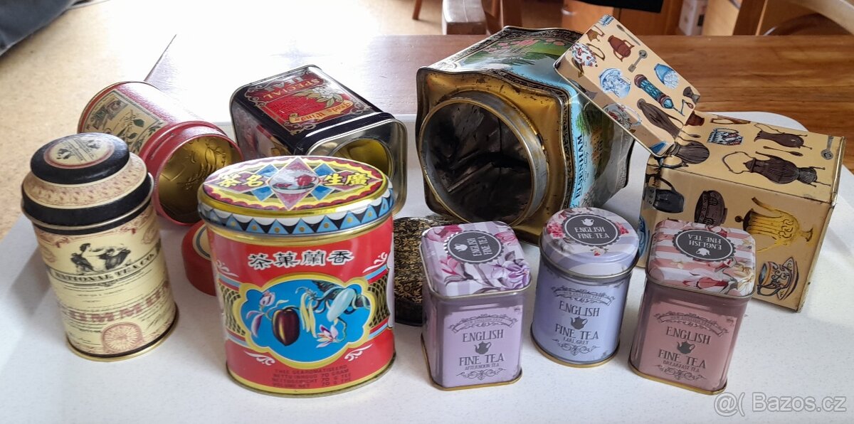 Plechové dózy od čajů - 2