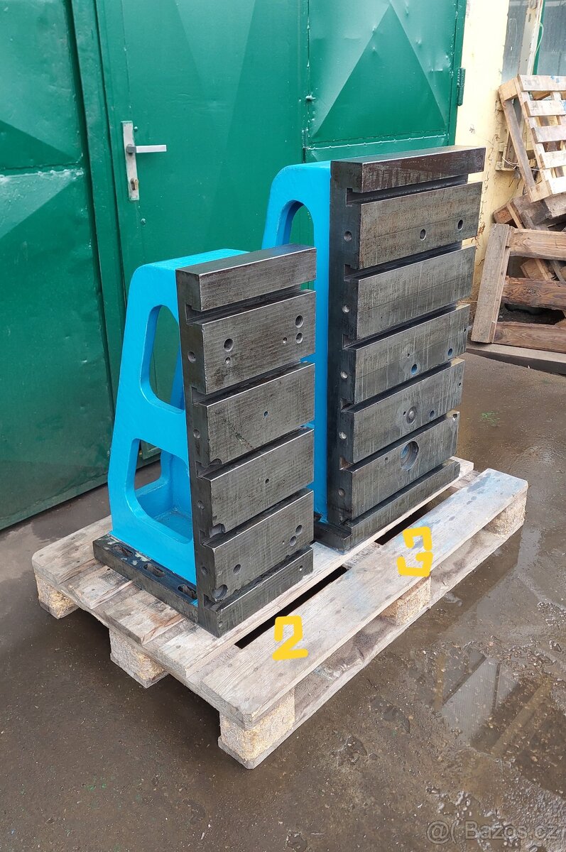 Upínací litinové úhelníky, upínací desky, kostky - 2