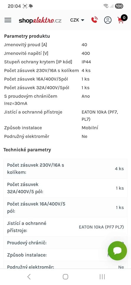 Staveništní rozvaděč Famatel - 2