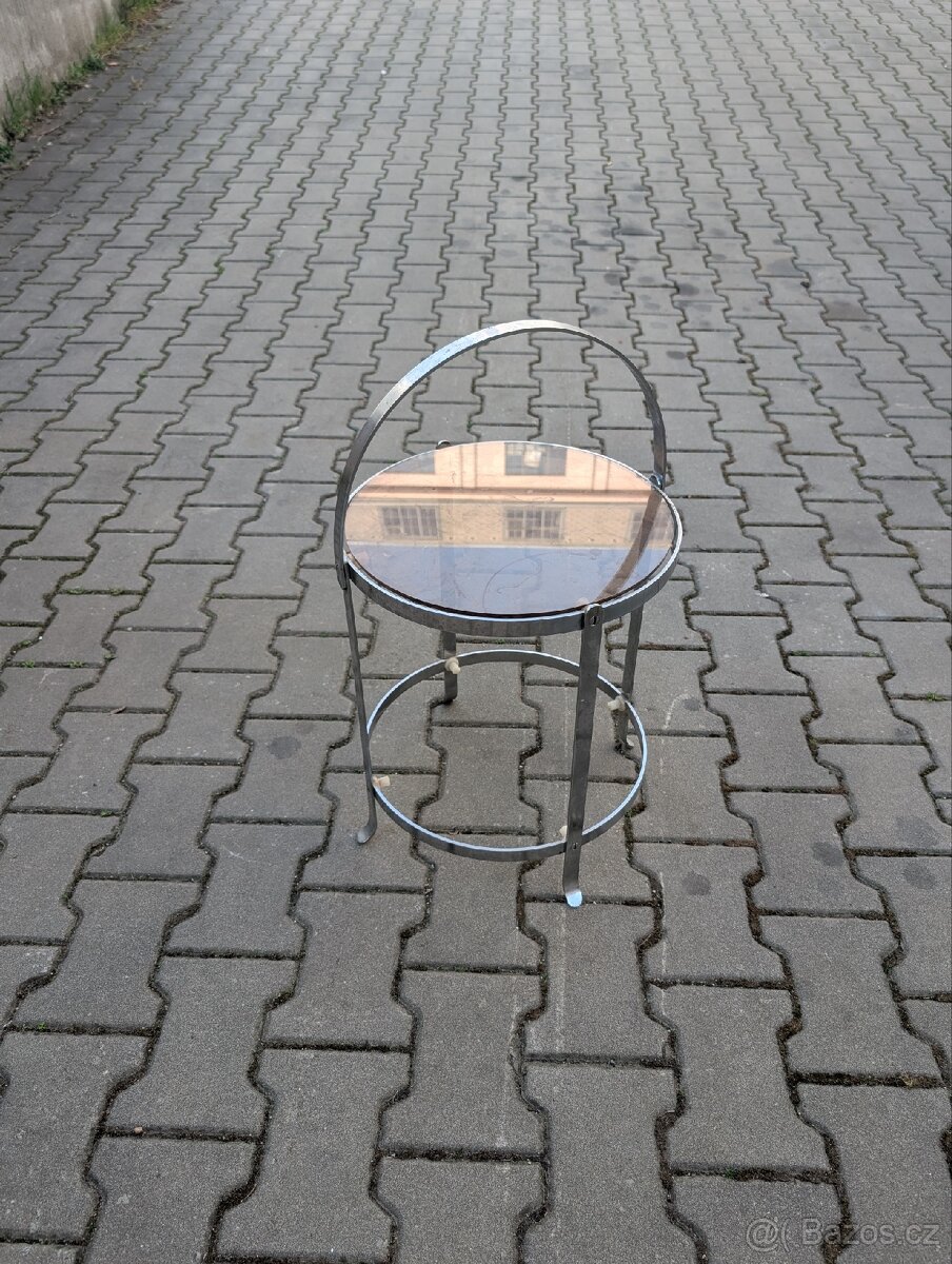Retro stolek chrom - 2