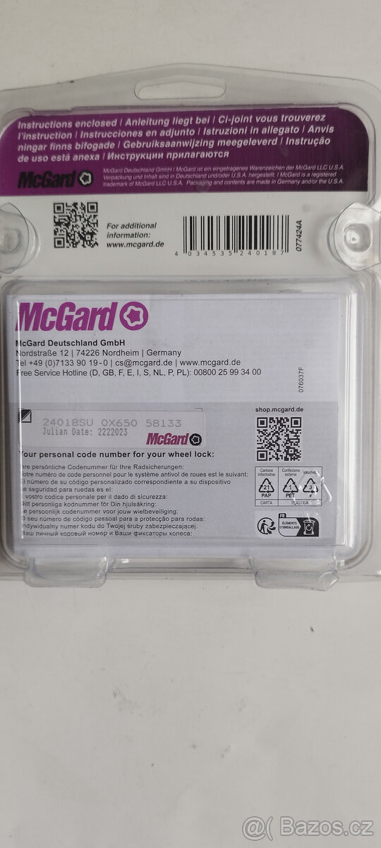 McGARD 24018SU pojistné matice M14 x 1,5 - 2
